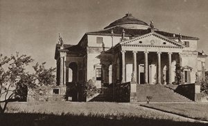 Włochy: Vicenza, Villa Rotonda (zdjęcie czarno-białe) autorstwa Kurt Hielscher