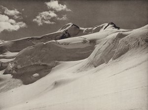 Wildspitze z zachodu (zdjęcie czarno-białe) autorstwa Kurt Hielscher