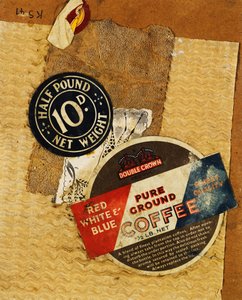 10d Waga netto, 1947 autorstwa Kurt Schwitters