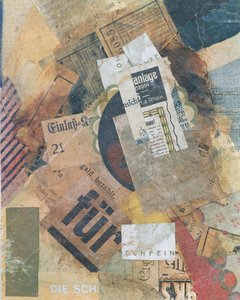Merz 94 zielona plama, 1920 autorstwa Kurt Schwitters