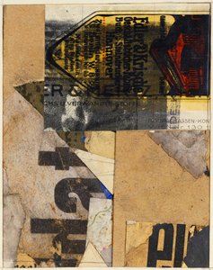 Merzbild, 1922 autorstwa Kurt Schwitters