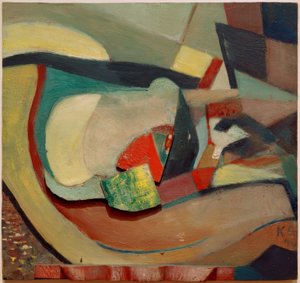 Ulga z czerwoną stopą autorstwa Kurt Schwitters