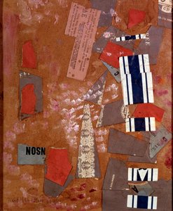 Biały karnawałowy kolaż Kurta Schwittersa (1887-1948) 1946 Ze zbiorów prywatnych autorstwa Kurt Schwitters