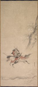Samuraj na koniu autorstwa Kusumi Morikage