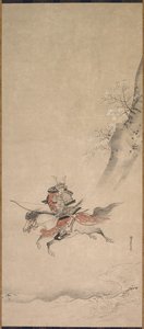 Samuraj na koniu, XVII wiek. autorstwa Kusumi Morikage