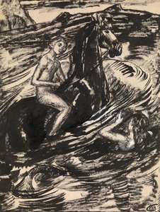 Ilustracja do Księżniczki Przypływu Michaiła Lermontowa autorstwa Kuzma Sergeevich Petrov Vodkin