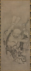 Hotei z taoistycznymi nieśmiertelnymi: Hotei