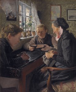 Dziecko odwiedzające dziadków w niedzielę autorstwa Laurits Andersen Ring