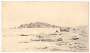 Monte Pellegrino widziane z wybrzeża w Palermo autorstwa Laurits Andersen Ring