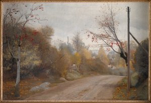 Droga w Mogenstrup w Zelandii. Jesień autorstwa Laurits Andersen Ring