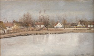 Wiejski staw w Ring, Zelandia autorstwa Laurits Andersen Ring