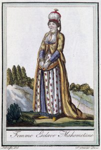 Mahometańska niewolnica - w „”Encyclopédie des voyages”” J. Grasset St Sauveur, wyd. Deroy, Paryż