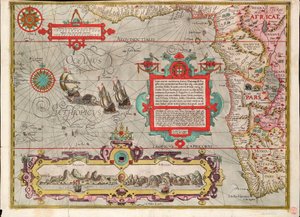 Mapa wybrzeża Gwinei, Manicongo i Angoli aż do Przylądka Dobrej Nadziei autorstwa L. Davis