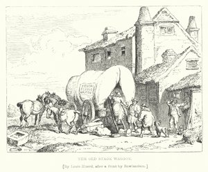 Stary wagon sceniczny (rycina)