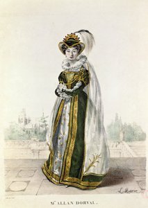 Marie Dorval (1798-1849) w „Marion Delorme” Victora Hugo (1802-1885) w Theatre de la Porte Saint-Martin, grawerowane przez F. Noela autorstwa L. Marin