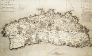 Mapa Minorki autorstwa L. S. de la Rochette