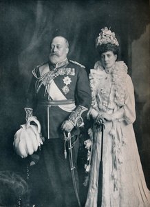 Król Edward VII z królową Aleksandrą, c1908 1911 autorstwa Lafayette