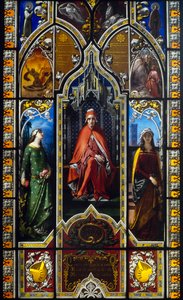 Triumf Dantego (1851), witraż Giuseppe Bertiniego (1825-1898), Muzeum Poldi Pezzoli, Mediolan, Lombardia, Włochy