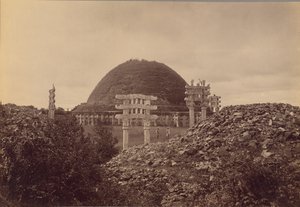 Ogólny widok na Sanchi Tope, dystrykt Bhopal