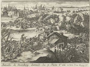 Bitwa pod Steenberg, wydana 7 czerwca 1583 (tytuł na obiekcie) autorstwa Lamberecht Causé