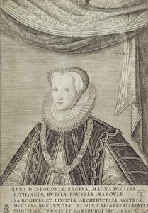 Anna Habsburg (1573-98) Królowa Polski, 1596 autorstwa Lambert Cornelis