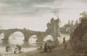 Most nad Loarą w Amboise. 1640s