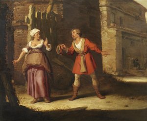 Abigail i Nabal autorstwa Lambert Jacobsz.