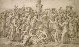 Ofiara dla Priapa, 1540 (pióro i bistre)