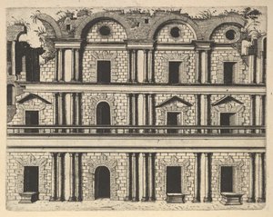 Ruiny fasady pałacu [Palatium M. Agrippa] z serii 