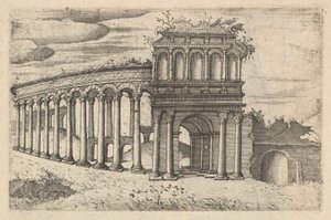 Amfiteatr w Bordeaux [Teatrum Bordeos, Transitorium Caesaris], z cyklu „Ru..., 1554.