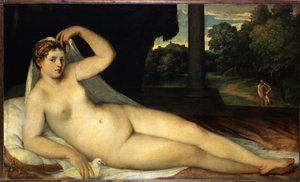 Wenus (Wenus). Obraz Lamberta Sustrisa (1515 lub 1520-po 1591). olej na płótnie