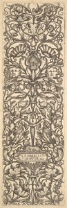 Świeczniki z puttami na koźle pośrodku, ca. 1525-50. autorstwa Lambrecht Hopfer