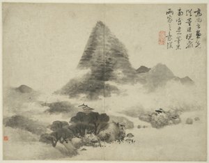 Krajobraz w stylu starożytnych mistrzów: po Gao Shangshu, po Dong Yuan (aktywny 937-975) i Ju Ran, a później w stylu Mi Fu (1051_-1107)