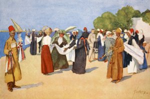Polowanie na okazje, z „Jasnej strony Egiptu”, 1908 autorstwa Lance Thackeray