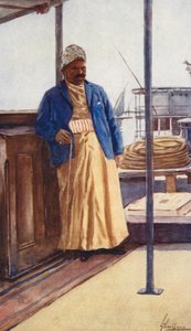 Mieszkańcy Egiptu: Dragoman, Terguman (kolorowa litografia) autorstwa Lance Thackeray