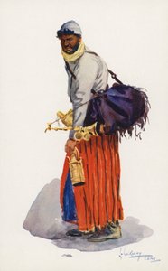 Mieszkańcy Egiptu: Sprzedawca syropu, Sharbatli (kolorowa litografia) autorstwa Lance Thackeray