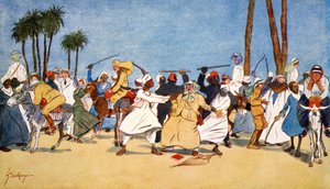 „Bitwa nad Nilem”, 1908. autorstwa Lance Thackeray