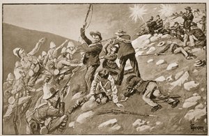 Szarża Inniskillingów: Bitwa pod Wzgórzem Pietera, ilustracja z „Bitwy XIX wieku”, tom. VI: Wojna burska z lat 1899-1900