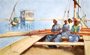 „Do Philae w Felucca”, 1908. autorstwa Lance Thackeray