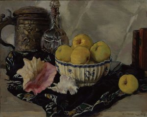 Martwa natura. Muszla i jabłka, 1917