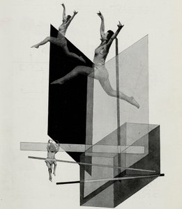 Mechanika ludzka Varieté. Ze sceny w Bauhaus Die Bühne im Bauhaus, 1925. autorstwa Laszlo Moholy Nagy
