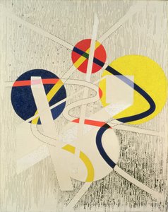 Przestrzeń jądrowa, 1946 autorstwa Laszlo Moholy Nagy