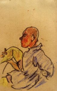 Bez tytułu (osoba siedząca z zgiętą prawą nogą) autorstwa Laszlo Moholy Nagy