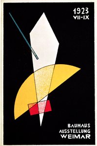 Plakat do wystawy Bauhaus w Weimarze, Niemcy, 1923