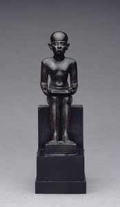 Figura Imhotepa (ok. 2635-2595 pne) Epoka późna (brąz) autorstwa Late Period Egyptian