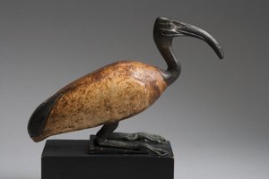 Ibis (brąz i drewno) autorstwa Late Period Egyptian