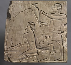 Kapłani wykonujący obrzędy pogrzebowe, ok. 667-647 pne autorstwa Late Period Egyptian