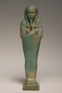 Figura Shabti dla Padineitha (fajans) (patrz także 247997) autorstwa Late Period Egyptian