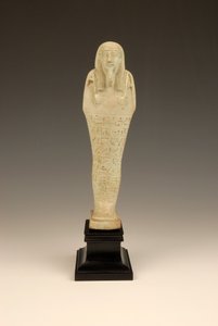 Shabti Imhotepa, 380-342 pne (fajans i zielona glazura)