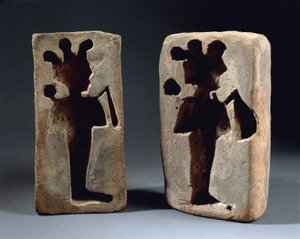 Dwie formy figury Ozyrysa z Abydos autorstwa Late Period Egyptian